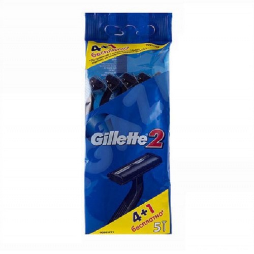 Жиллетт GILLETTE 2 бритвы одноразовые 4 + 1 шт (Gillette, Мужские бритвы) фото 0