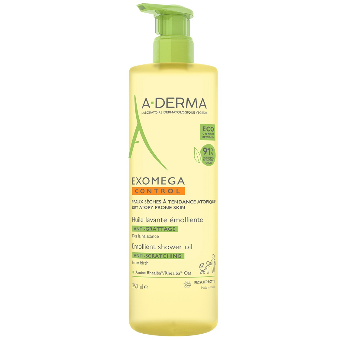 Адерма Смягчающее очищающее масло, 750 мл (A-Derma, Exomega Control) фото 0