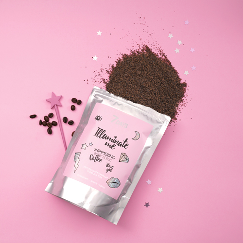  Мерцающий кофейный скраб для тела ROSE GIRL, 200 г (7 Days, ILLUMINATE ME) фото 1