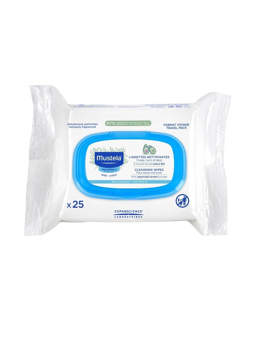 Мустела Салфетки очищающие для лица, №25 (Mustela, Bebe - ежедневная гигиена) фото 0