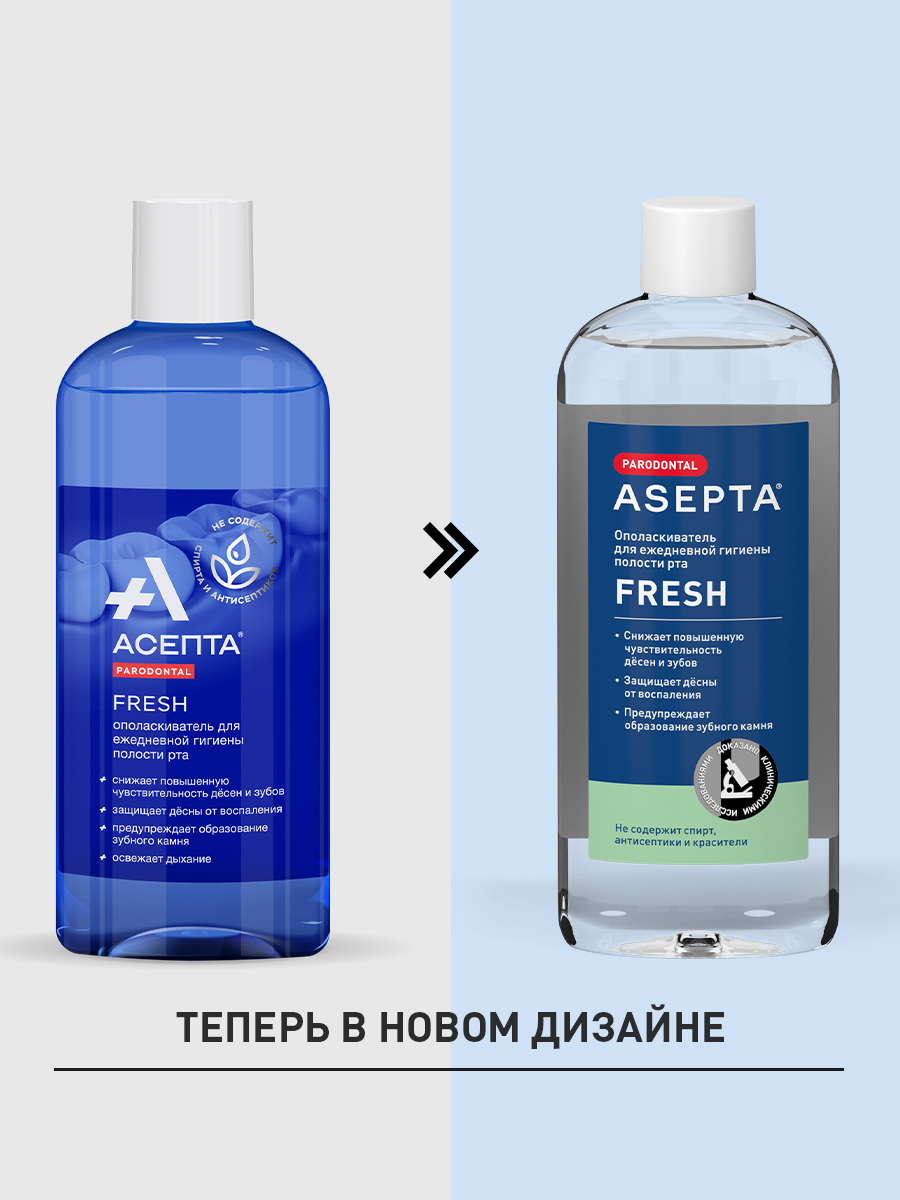  Фреш ополаскиватель для полости рта, 250 мл (Асепта, Parodontal) фото 2