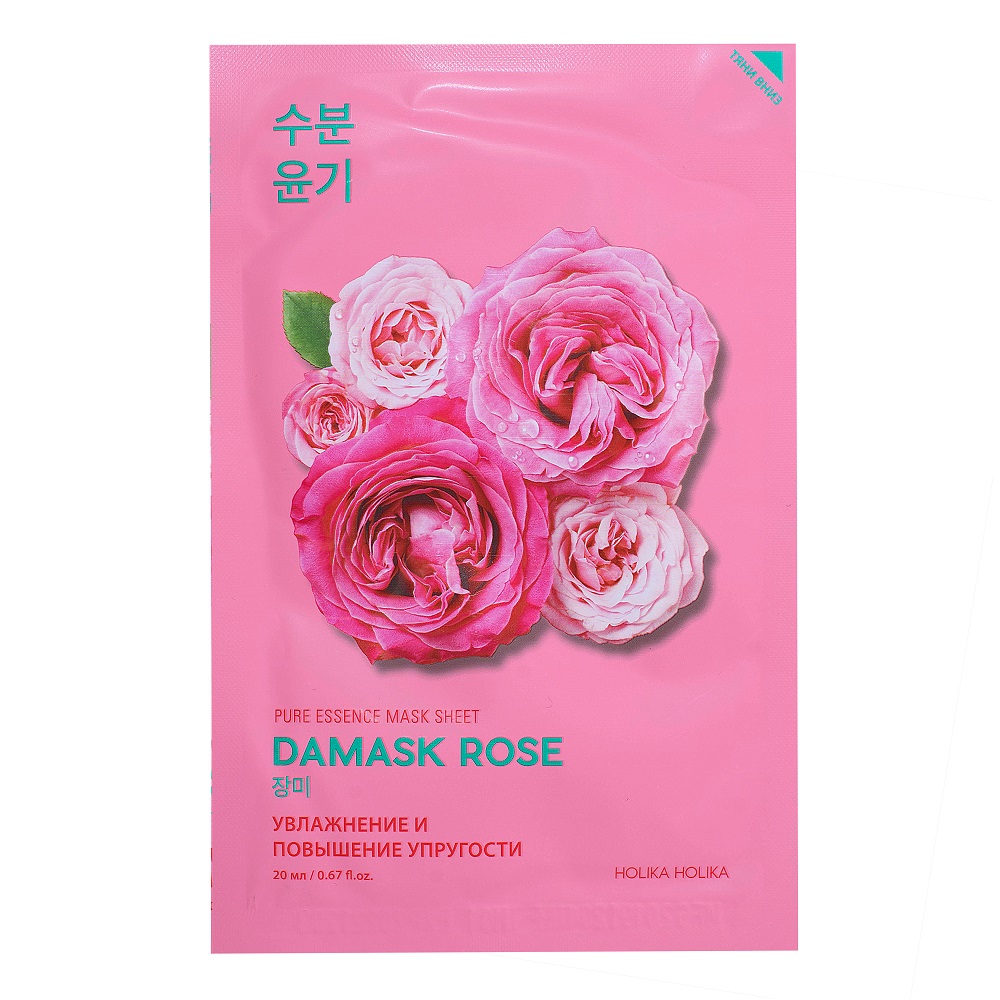 Купить Holika Holika Увлажняющая тканевая маска, дамасская роза 20 мл (Holika Holika, Pure Essence), Южная Корея