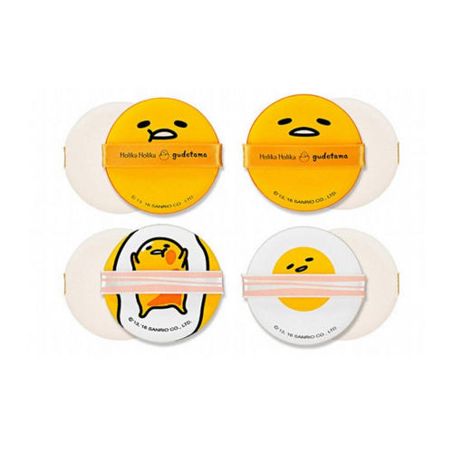 Gudetama Chop Chop Cushion Puff Set Спонжи Чоп Чоп, набор из 4 шт (Holika Holika, Gudetama)