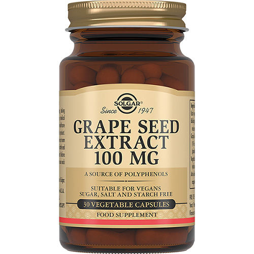 экстракт виноградных косточек solgar grape seed extract 100 mg 30 шт Solgar Капсулы Экстракт виноградных косточек №30 (Solgar, Растения)