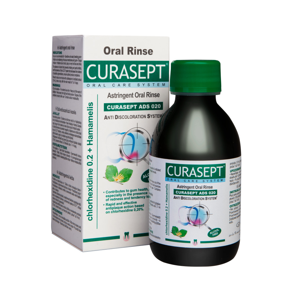 CURASEPT Ополаскиватель хлоргексидин диглюконат 0,20% с гамамелисом виргинским, 200 мл (CURASEPT, Ополаскиватели для полости рта) от Pharmacosmetica.ru