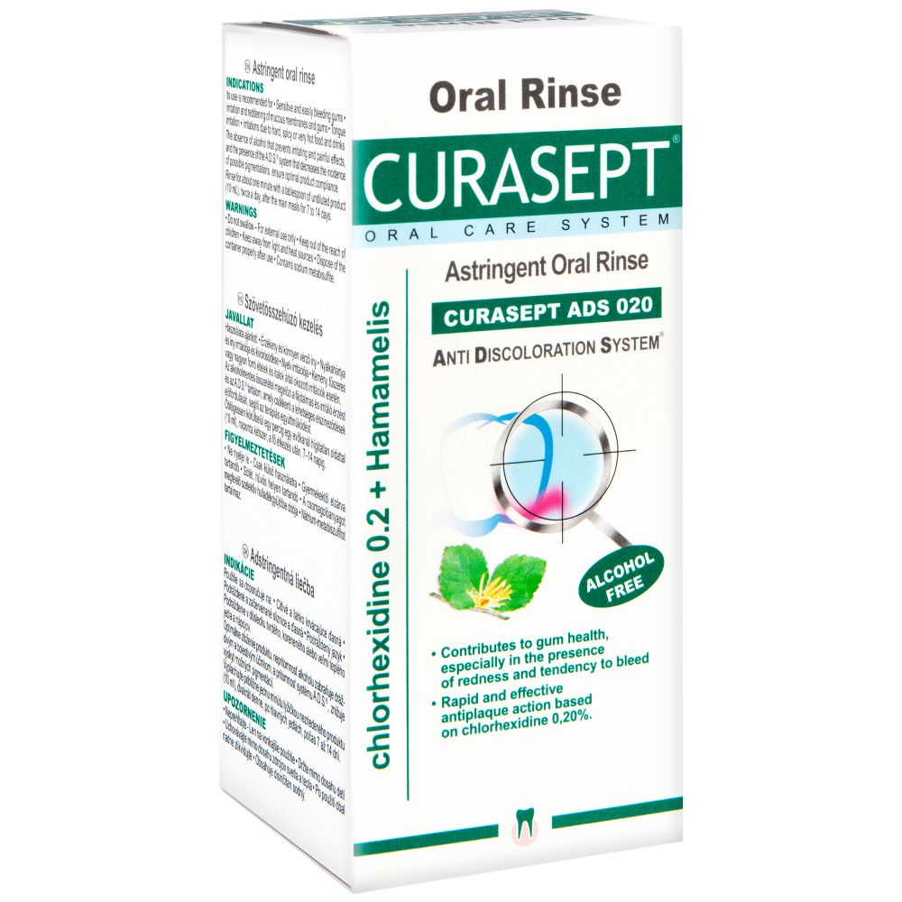 Курасепт Ополаскиватель хлоргексидин диглюконат 0,20% с гамамелисом виргинским, 200 мл (Curasept, Ополаскиватели для полости рта) фото 4