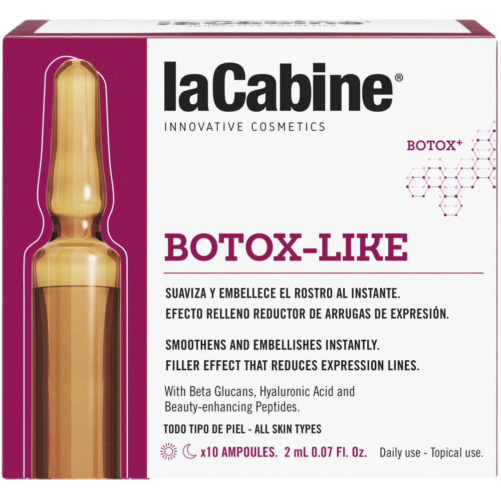 La Cabine Концентрированная сыворотка в ампулах с эффектом ботокса Botox Like Ampoules, 10*2 мл (La Cabine, Сыворотки для лица) la cabine концентрированная сыворотка botox like ampoules в ампулах с эффектом ботокса 1х2мл 3 шт