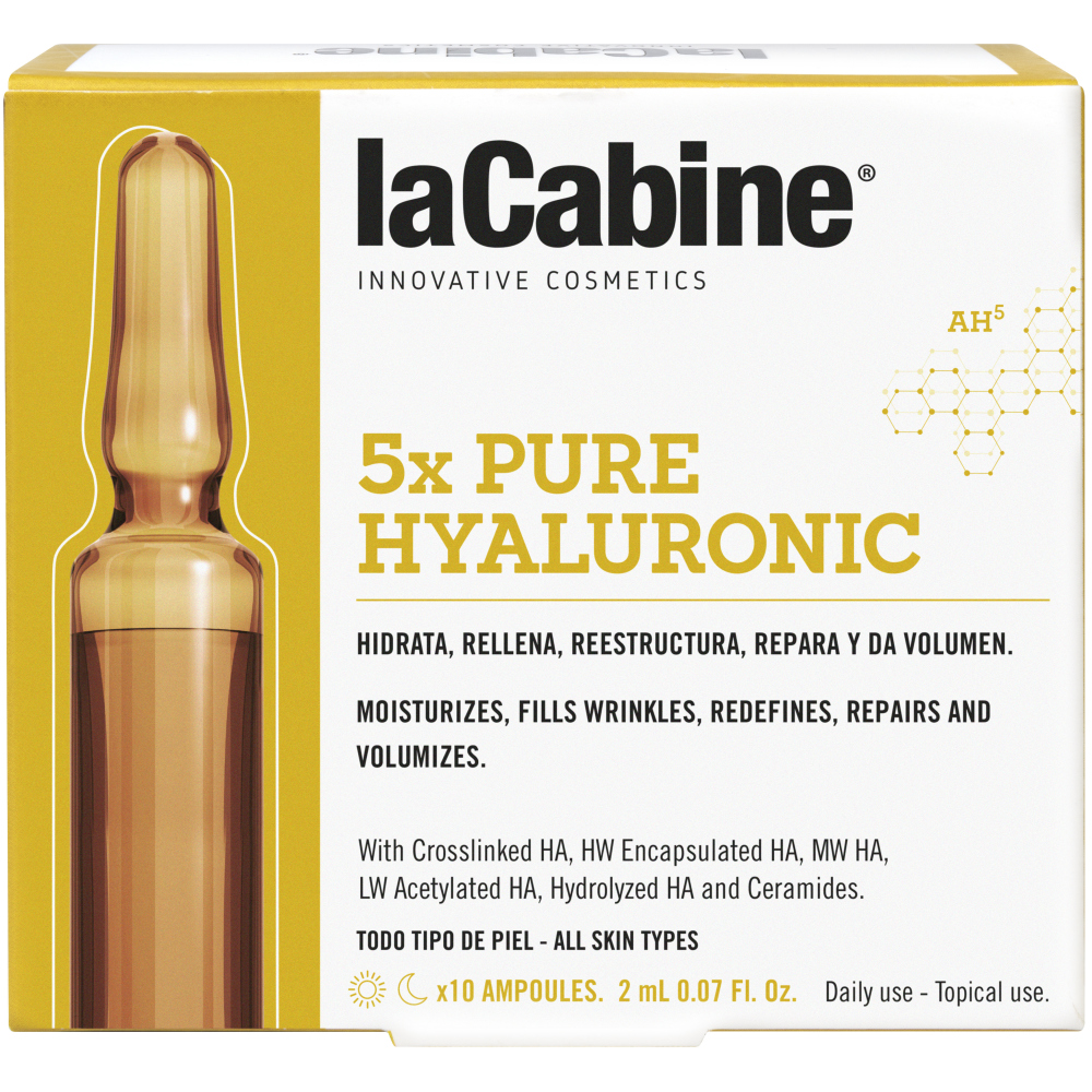 Купить LA CABINE Комплекс из 5 видов гиалуроновой кислоты в ампулах, 10*2 мл (LA CABINE, Сыворотки для лица)