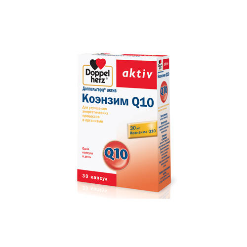 Doppelherz Коэнзим Q10 30 капсул (Doppelherz, Актив) коэнзим q10 doppelherz 30 мг в капсулах 30 шт