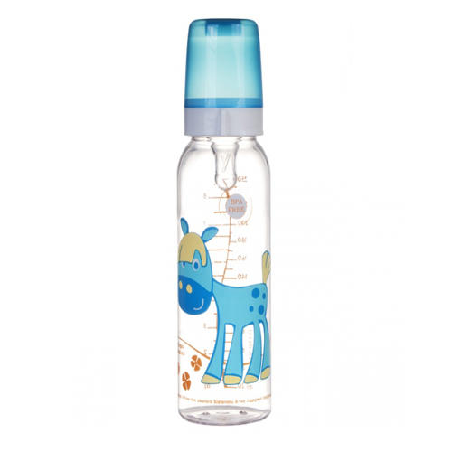 Тритановая бутылочка Cheerful animals с силиконовой соской (BPA 0%) 12+, 250 мл (Бутылочки)