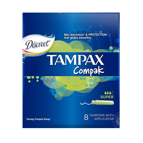 Тампоны Компак с аппликатором Супер 8 (Tampax, Compak)