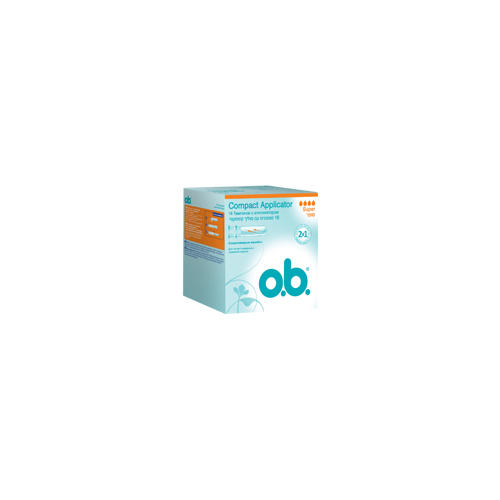 О Би Тампоны с аппликатором супер  16 штук (O.B., Compact Applicator) фото 0