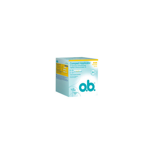 O.B. Тампоны с аппликатором нормал 16 штук (O.B., Compact Applicator) фото отзывы