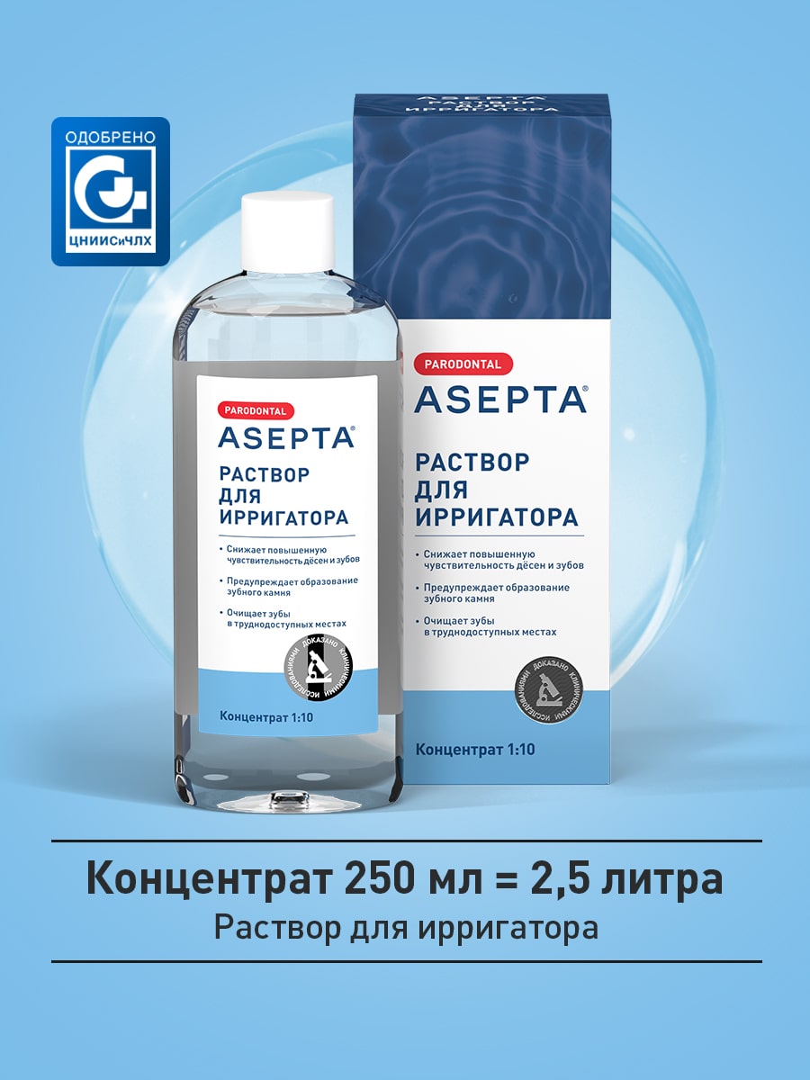 Раствор для ирригатора, 250 мл (Асепта, Parodontal)  Раствор для ирригатора, 250 мл (Асепта, Parodontal) фото 1