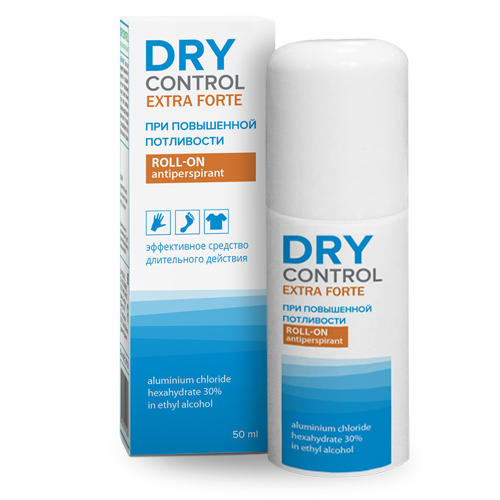 

Dry Control Экстра Форте ролик от обильного потоотделения 30%, 50 мл (Dry Control), Dry Control