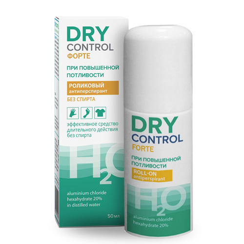 

Dry Control Форте без спирта ролик от обильного потоотделения 20%, 50 мл (Dry Control), Dry Control