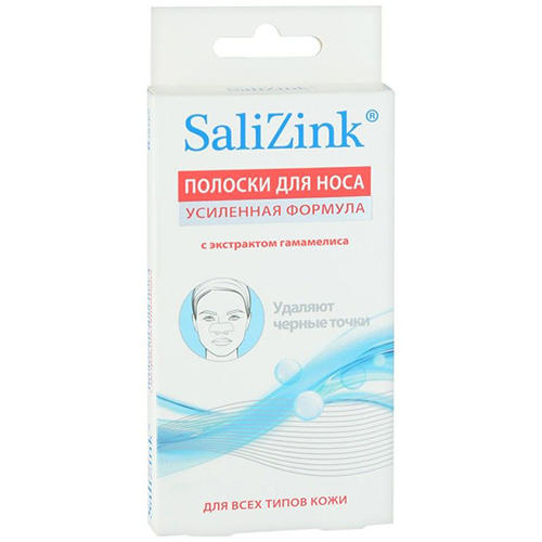 Салицинк Полоски очищающие для носа с экстрактом гамамелиса, 6 шт (Salizink, Уход) фото 0