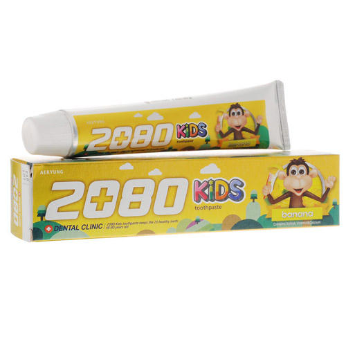 Купить Kerasys DC 2080 Kids Banana Toothpaste Детская зубная паста, банан 80 г (Kerasys, Dental Clinic), Южная Корея