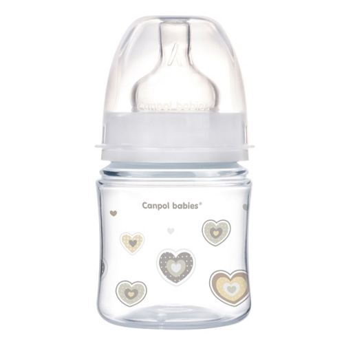 Канпол Бутылочка PP EasyStart с широким горлышком антиколиковая, 120 мл, 0+ Newborn baby, цвет: белый (Canpol, Бутылочки) фото 0