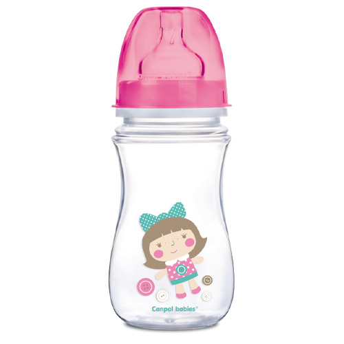 

Canpol Бутылочка PP EasyStart с широким горлышком антиколиковая, 240 мл, 3+ Toys, цвет: розовый (Canpol, Бутылочки), Бутылочки