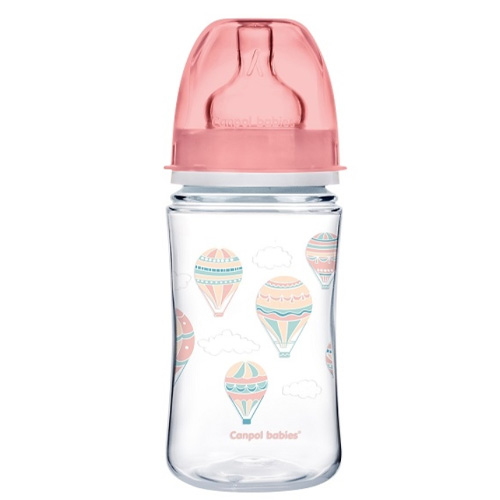 

Canpol Бутылочка PP EasyStart с широким горлышком антиколиковая,240 мл, 3+, In the clouds,розовая (Canpol, Бутылочки), Бутылочки