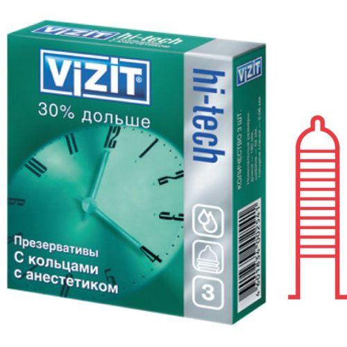 Визит Презервативы №3 Нi- tech 30% дольше (Vizit, Visit презервативы) фото 0
