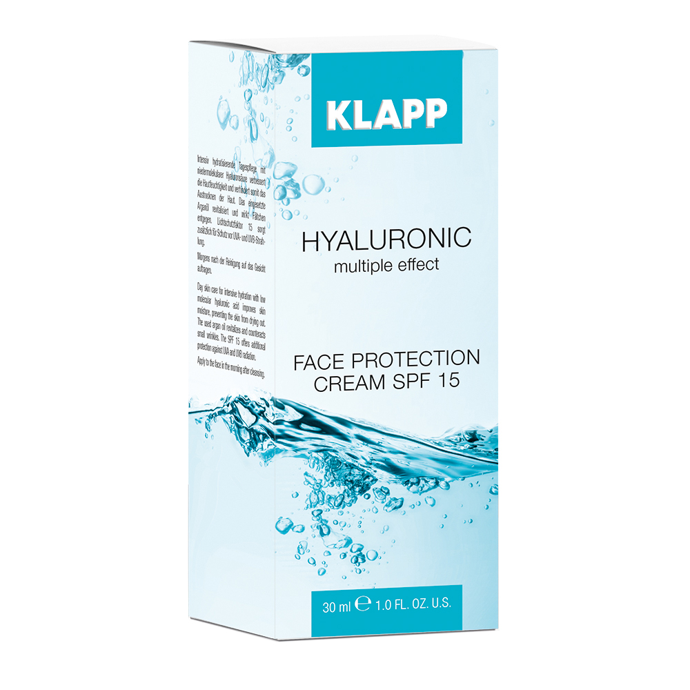 Клапп Солнцезащитный крем для лица SPF15 Face Protection Cream, 30 мл (Klapp, Hyaluronic) Клапп Солнцезащитный крем для лица SPF15 Face Protection Cream, 30 мл (Klapp, Hyaluronic) фото 1
