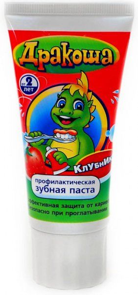  Детская зубная паста-гель Клубника 60 мл (Концерн Калина, Гигиена полости рта) фото 0