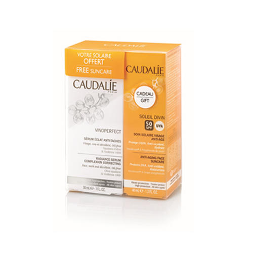 Кодали Набор для сияния кожи и защиты от солнца “Soleil Divine” (Caudalie, Vinoperfect) фото 0