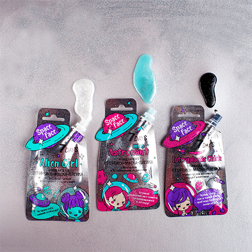  Оторвись-маска-пленка ALIEN GIRL со Звездной пылью и частичкой Лунного моря, 20 гр (7 Days, SPACE FACE) фото 3