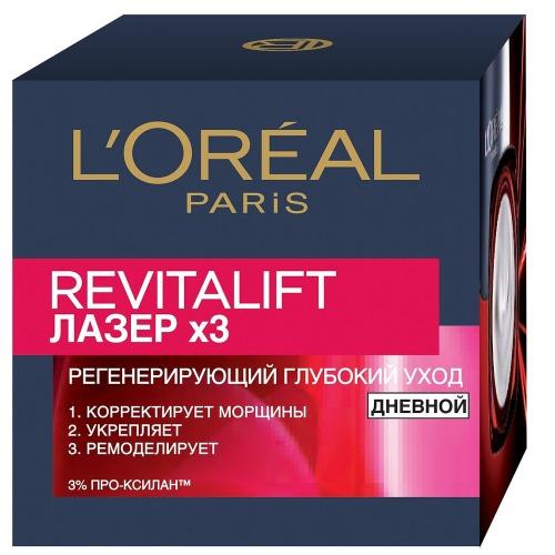 REVITALIFT Антивозрастной крем Лазер х3 для лица дневной 50мл (LOreal, Revitalift)