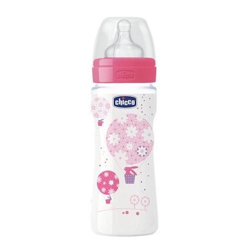 Чико Бутылочка Well-Being Girl 4мес.+, 330мл (Chicco, Бутылочки и Соски) фото 0