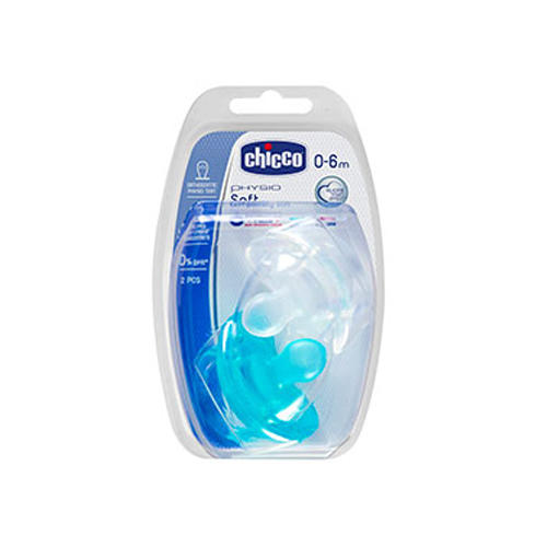 Chicco Пустышка силиконовая для мальчиков Physio Soft, 2шт., 0-6 мес. (Chicco, Пустышки) фото отзывы