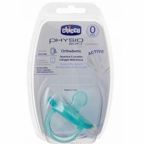 Чико Пустышка Physio Soft,1шт.,0мес.+, силикон,розовая (Chicco, Пустышки) фото 0