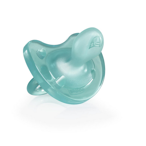 Чико Пустышка силиконовая 0-6м, голубая 1 шт. (Chicco, Physio Soft) фото 0