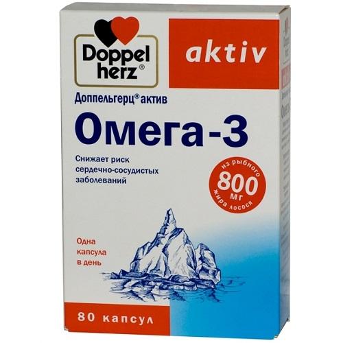 капсулы омега 3 doppelherz activ 80 шт Doppelherz Омега – 3 80 капсул (Doppelherz, Актив)