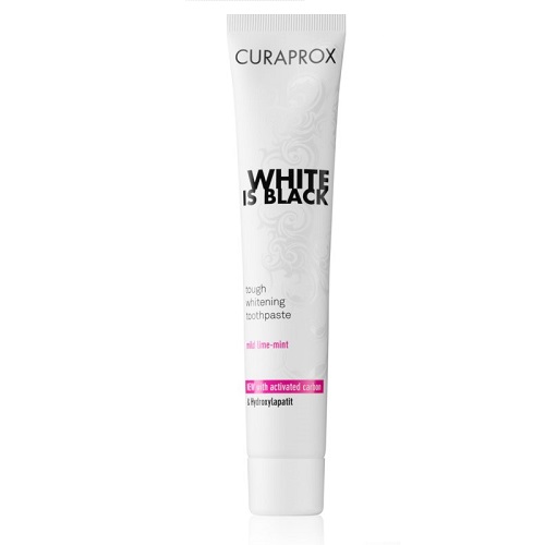 Курапрокс Паста зубная Black Is White отбеливающая со вкусом мяты 90 мл (Curaprox, Зубные био-пасты) фото 0