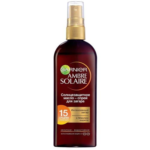 AMBRE SOLAIRE Интенсивный загар Маслоспрей SPF15 150мл (Garnier, Amber solaire)