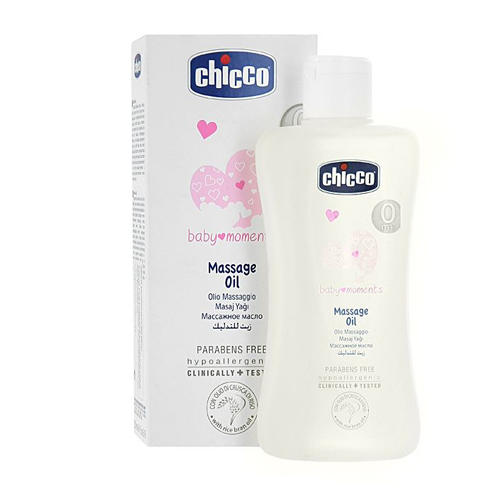 Чико Масло массажное Baby Moments, 0мес.+, с маслом рисовых отрубей, 200 мл (Chicco, Гигиена малыша) фото 0