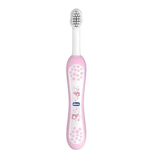 Зубная щетка детская с эргономичной ручкой, 6мес., розовая (Chicco, Гигиена малыша) Зубная щетка детская с эргономичной ручкой, 6мес., розовая (Chicco, Гигиена малыша)