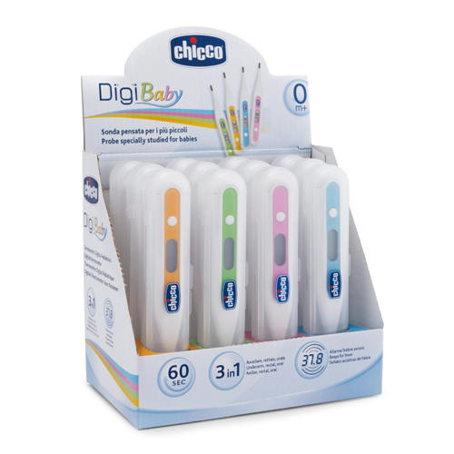 Chicco Термометр педиатрический DigiBaby, 3-в-1, цифровой в футляре, 0 мес.+ (Chicco, Аксессуары)