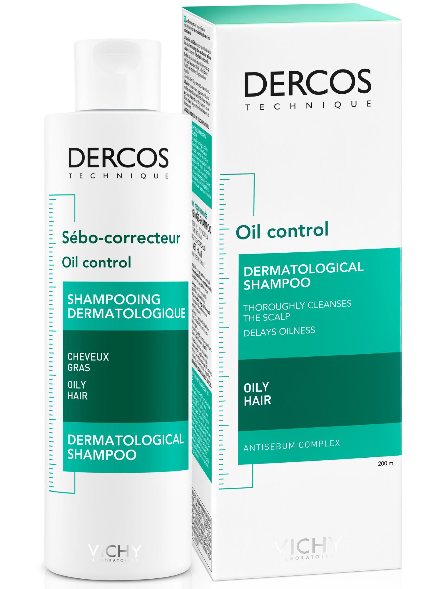 Виши Регулирующий шампунь-уход для жирной кожи головы, 200 мл (Vichy, Dercos) фото 4