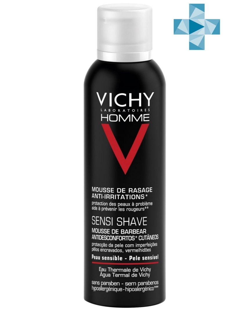 Vichy Пена для бритья против раздражения кожи, 200 мл (Vichy, Vichy Homme)