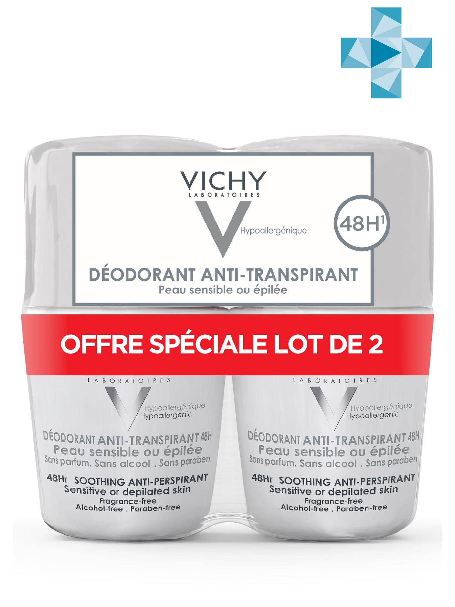 Виши Дуопак Дезодорант 48 ч для чувствительной кожи 50 мл х 2 шт. (Vichy, Deodorant) фото 0
