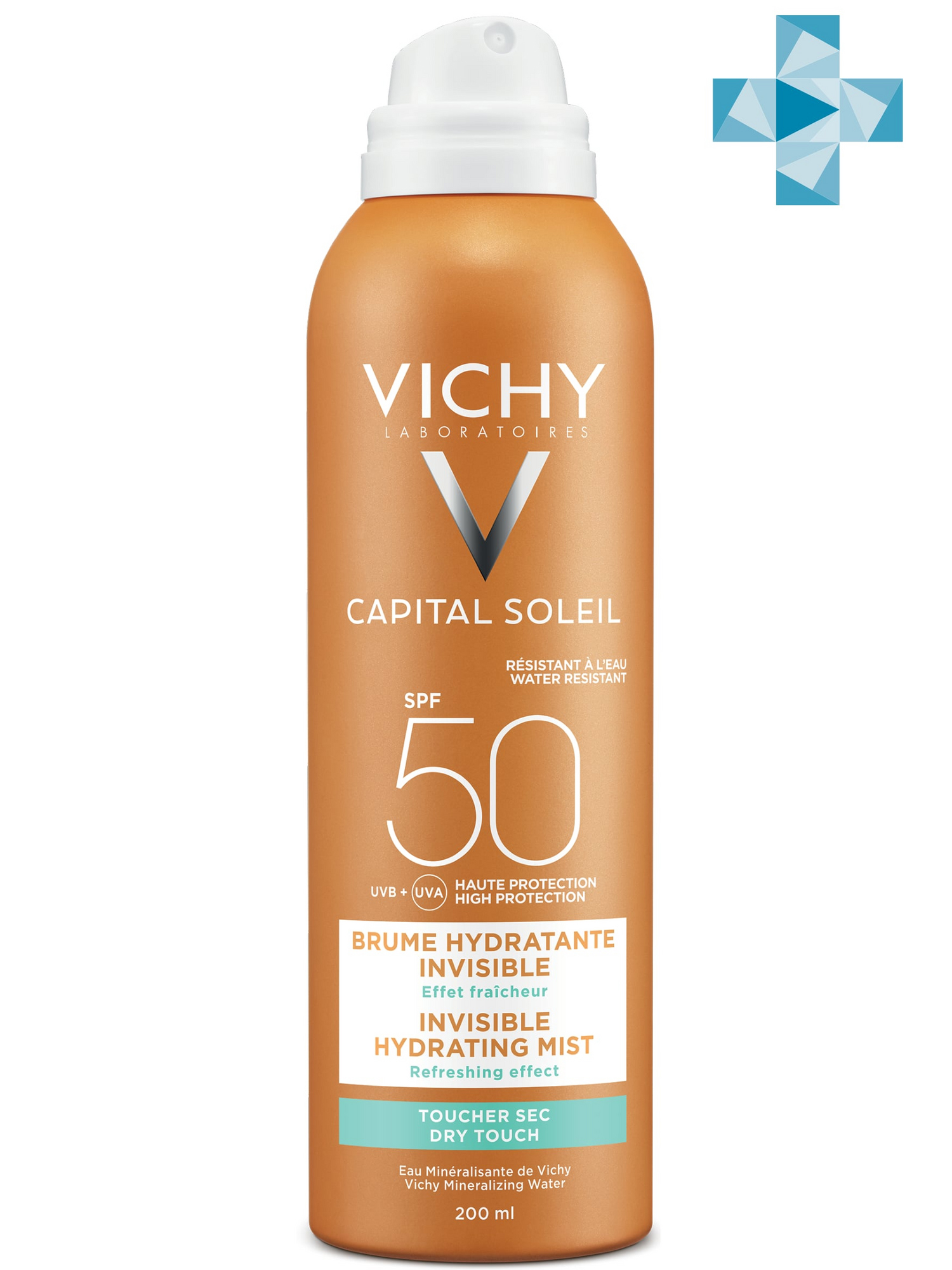 Vichy Солнцезащитный увлажняющий спрей-вуаль SPF 50, 200 мл (Vichy, Capital Ideal Soleil)