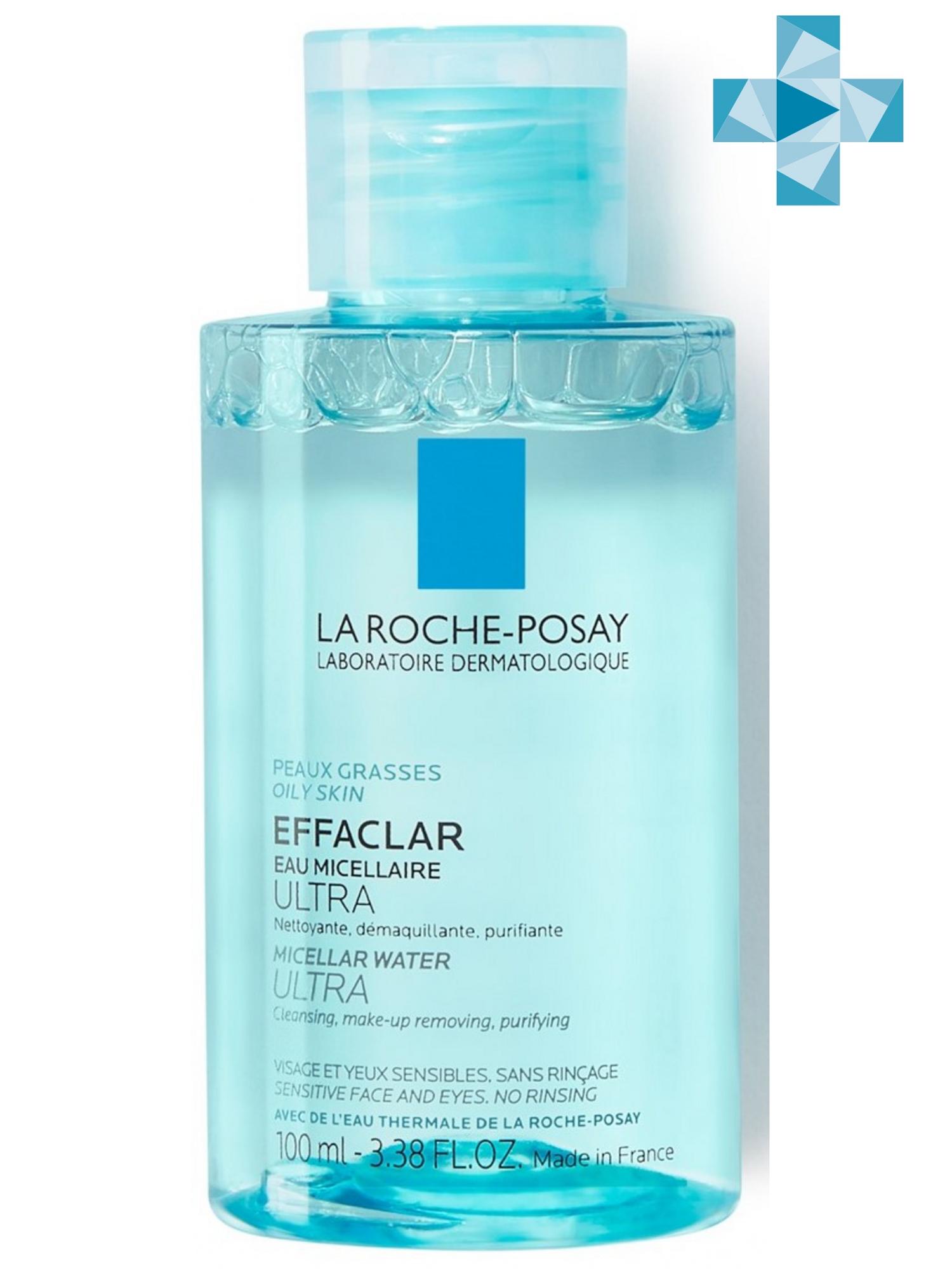 Ля Рош Позе Мицеллярная вода для жирной и проблемной кожи Ultra, 100 мл (La Roche-Posay, Effaclar) фото 0