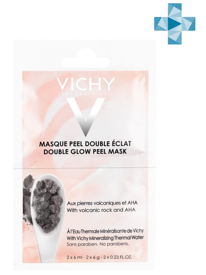 Купить Vichy Минеральная маска-пилинг Двойное сияние саше, 2х6 мл (Vichy, Masque), Франция