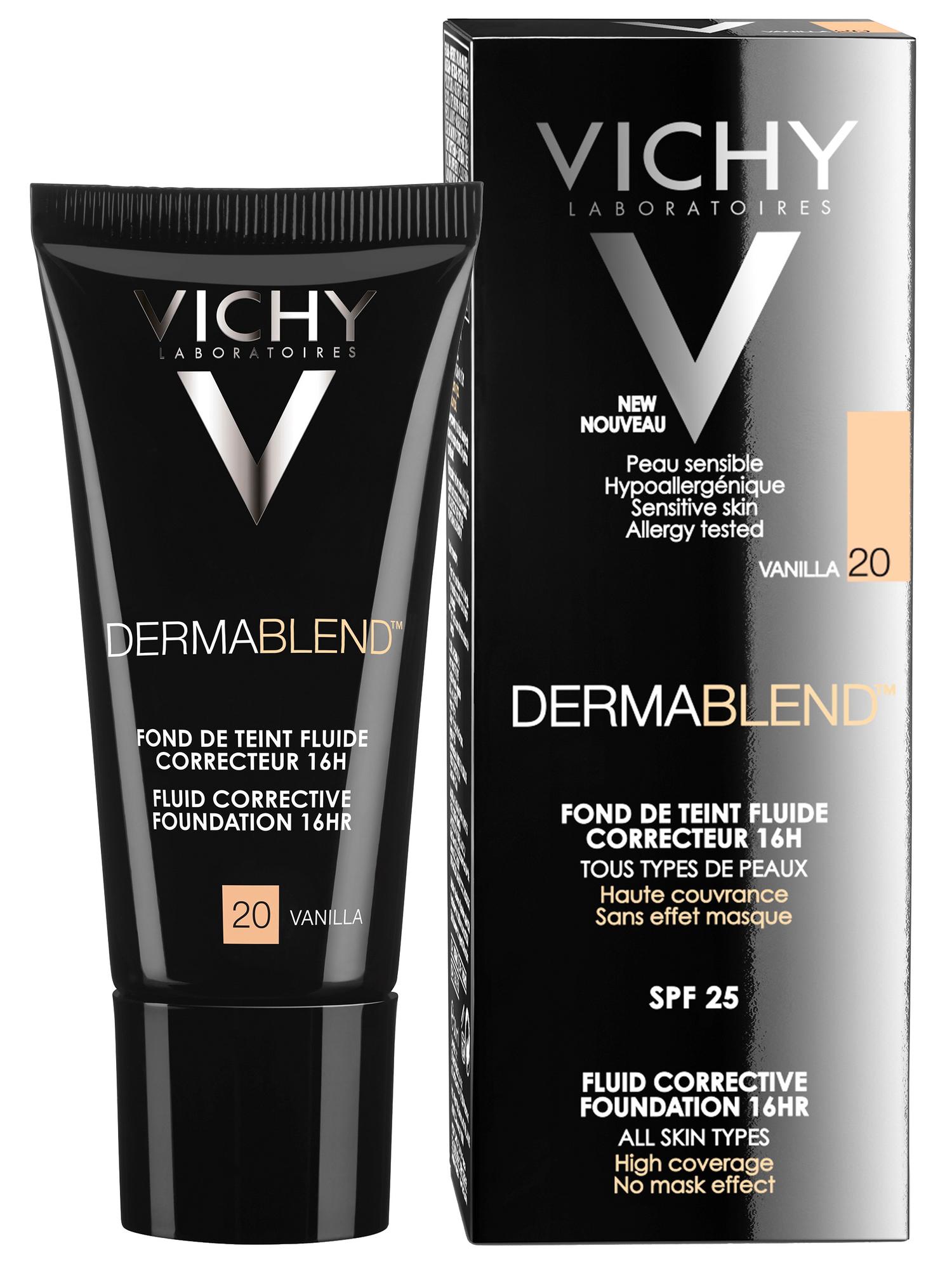 Виши Корректирующий тональный флюид, 20 тон, 30 мл (Vichy, Dermablend) фото 5