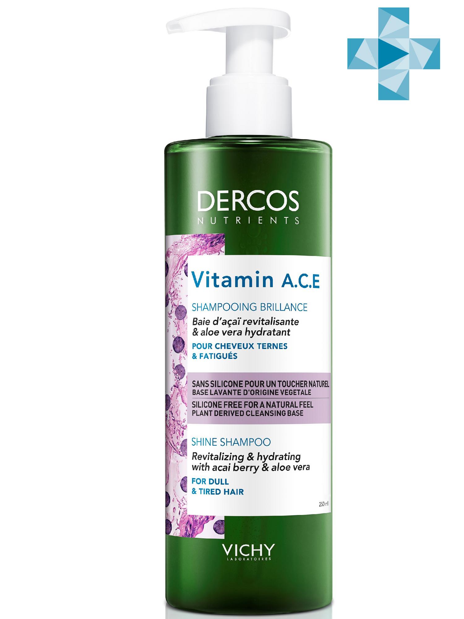 Виши Шампунь для блеска волос Vitamin, 250 мл (Vichy, Dercos Nutrients) фото 0