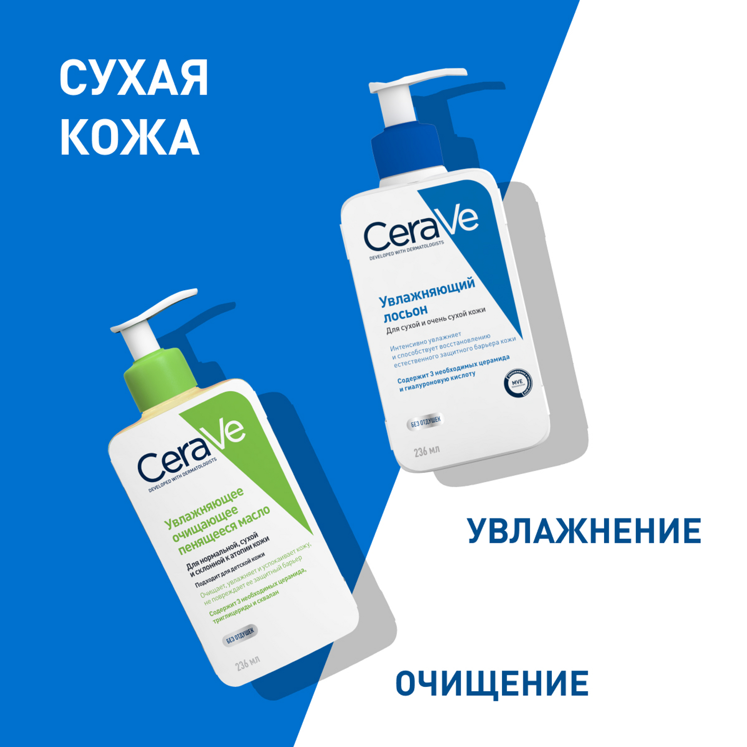 ЦераВе Увлажняющий лосьон с церамидами для сухой и очень сухой кожи лица и тела, 88 мл (CeraVe, Увлажнение кожи) фото 6